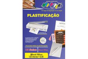 Plástico Para Plastificação 80mmx110mm Com 100